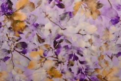 Viscose – Watercolor leaves lilac