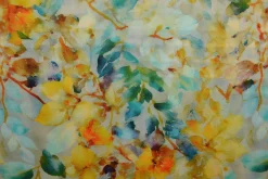 Viscose – Watercolor leaves yellow