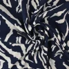 Viscose – Zebra navy