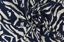 Viscose – Zebra navy