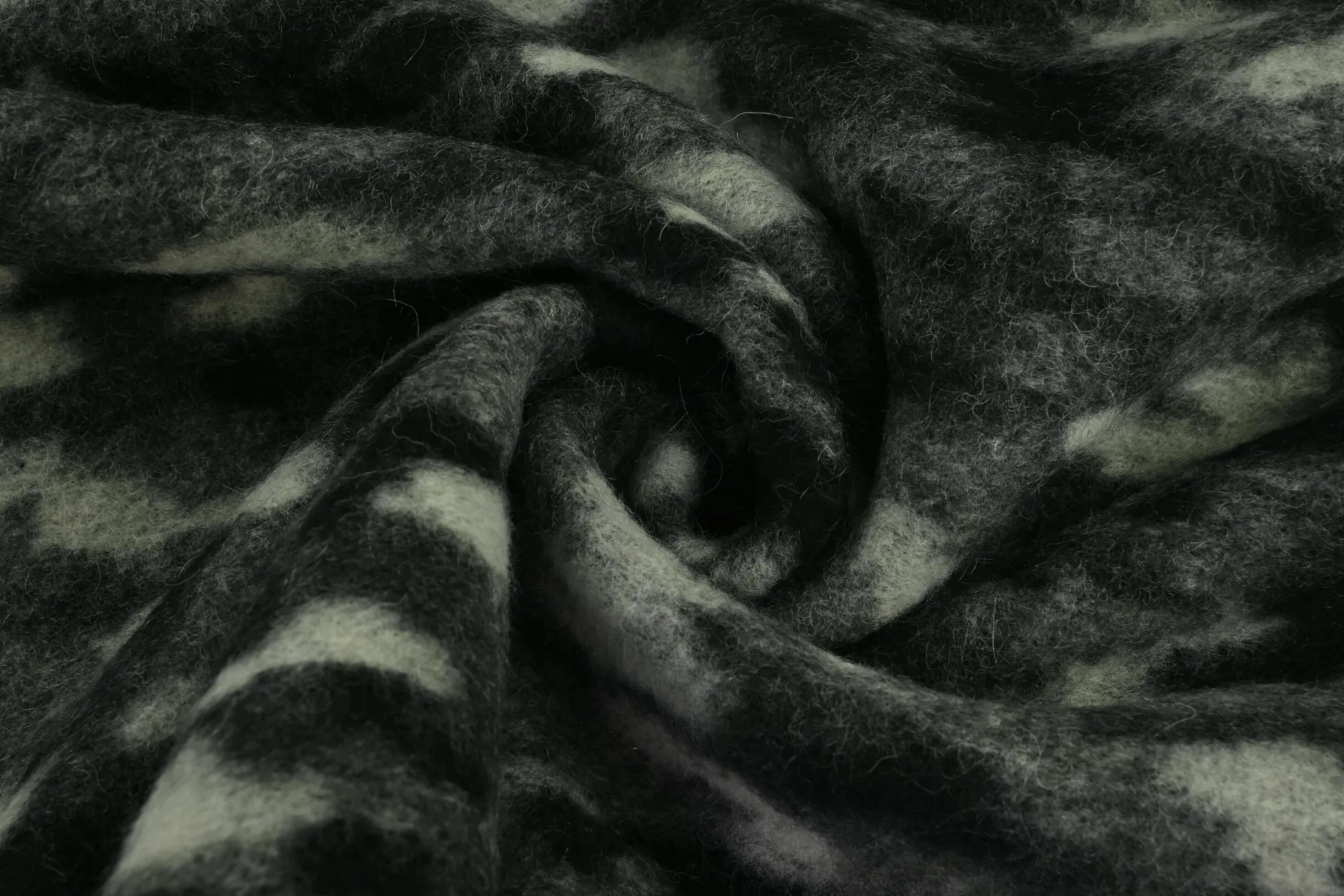 Wollen jacquard – Grijs cloudy paneel 110cm