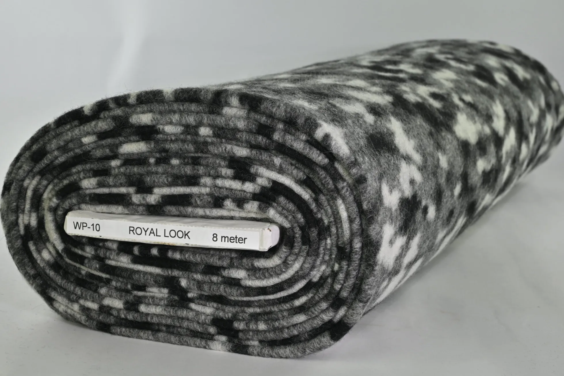 Wollen jacquard – Grijs cloudy paneel 110cm