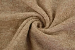Wollen stof bouclé – Beige & ecru melange