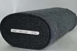 Wollen stof bouclé – Navy & donkergrijs knitted