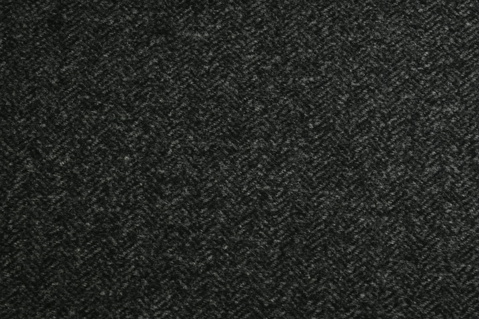Wollen stof doucle face – Donkergrijs & zwart visgraat