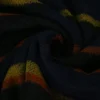 Wollen stof – Navy, zwart, oker & koper ruit