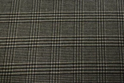 Wollen stof – Prince de Galles antraciet & cognac