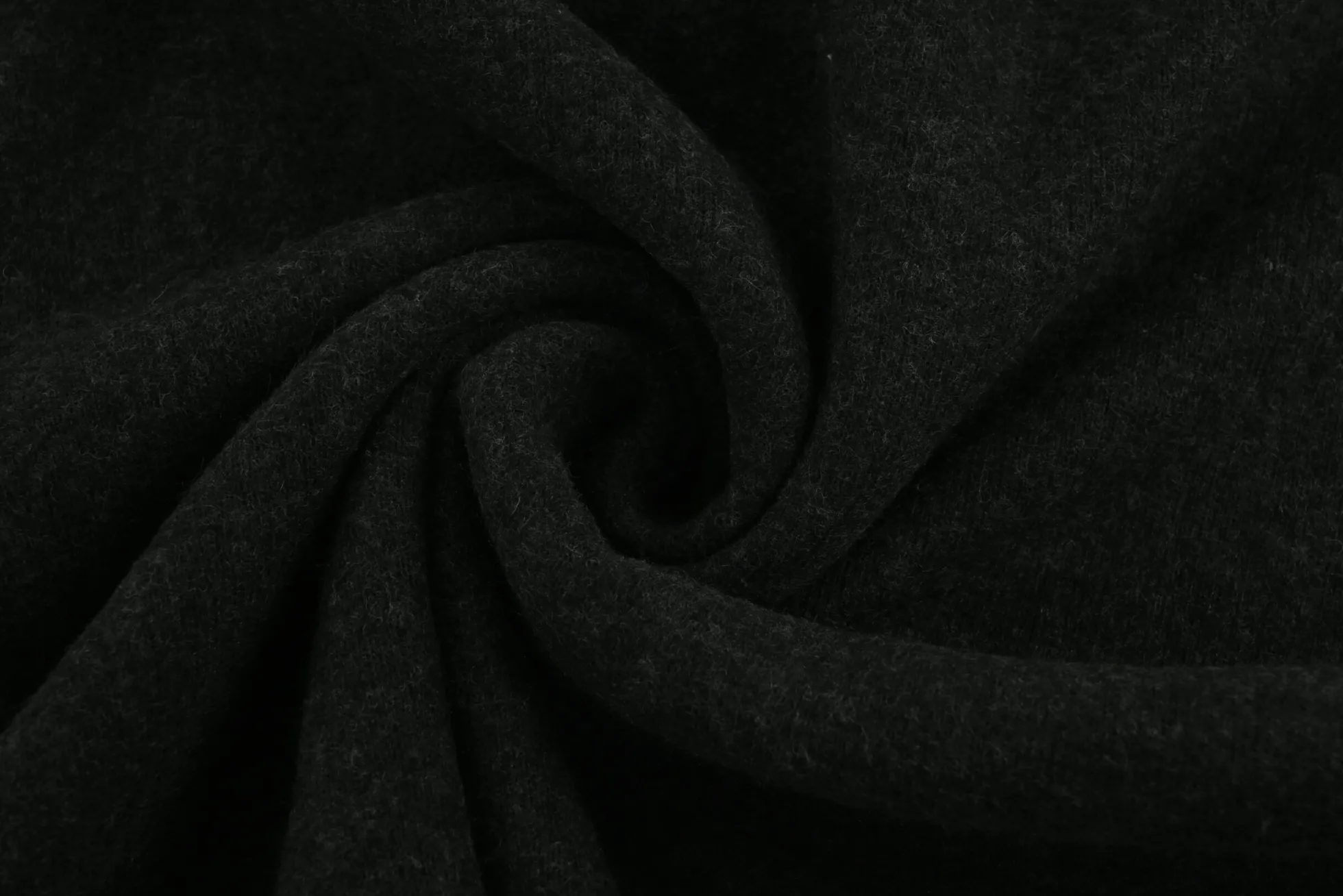 Wollen sweaterstof – Antraciet & donkergrijs double face